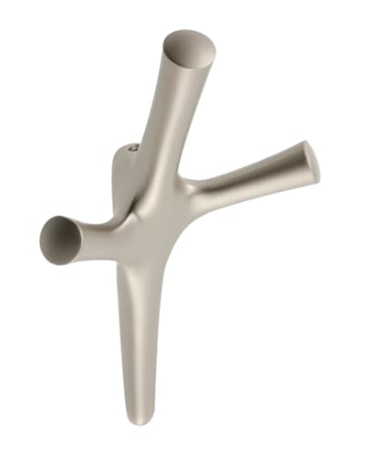 Gedotec Garderoben-Haken Metall Edelstahl Optik I Walencia I Aufhänger Tiefe: 58 mm I 1 Stück Kleiderhaken I Wand-Garderobe zum Schrauben, Mantelhaken von Gedotec