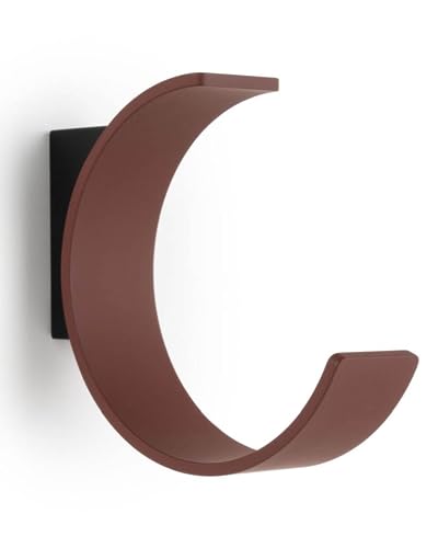 Gedotec Garderoben-Haken Metall Schwarz matt & Vulkanrot I BIRDD I Tiefe: 86,1 mm I 1 Stück Kleiderhaken I Wand-Garderobe zum Schrauben I Mantelhaken Modern I Design Wandhaken mit Befestigungsmaterial von Gedotec