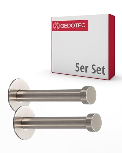 Gedotec Garderobenhaken Edelstahl Kleiderhaken Tür - Garderobe & Wand-Montage - UP-25 | Tiefe: 72 mm | Edelstahl matt gebürstet | Haken für verdeckte Befestigung | 5 Stück - Wandhaken mit Schrauben Gedotec Garderobenhaken Edelstahl Kleiderhaken Tür - Garderobe & Wand-Montage - UP-25 | Tiefe: 72 mm | Edelstahl matt gebürstet | Haken für verdeckte Befestigung | 5 Stück - Wandhaken mit Schrauben von Gedotec