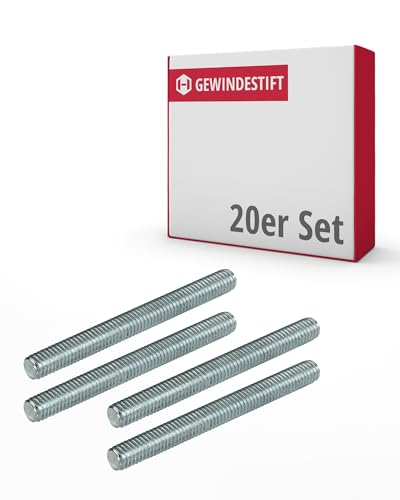 Gedotec Gewindestange M6 aus verzinktem Stahl | 20 Stück Gewindestab mit metrischem Vollgewinde | Länge: 60 mm | Gewindestift - Festigkeitsklasse DIN 976 | Robuste Qualität für langanhaltende Leistung von Gedotec