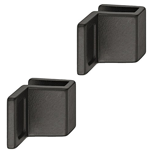 Gedotec Glastürgriff Schrank Möbelgriffe für Glastüren - Ziehgriff zum Klemmen - Glasdicke 4-6 mm - Zinkdruckguss schwarz - Griff für Schranktüren & Glastüren - 2 Stück - Design Spiegel-Türgriff von Gedotec