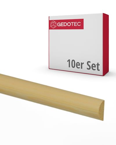 Gedotec Halbrundstab - Holzbretter zum bauen und basteln aus Nadel-Holz 100 cm | 10 Stück 10 mm | BASIC | vielseitige Zierleiste und Holz zum Basteln von verschiedenen Objekten | Holzleisten Gedotec Halbrundstab - Holzbretter zum bauen und basteln aus Nadel-Holz 100 cm | 10 Stück 10 mm | BASIC | vielseitige Zierleiste und Holz zum Basteln von verschiedenen Objekten | Holzleisten von Gedotec