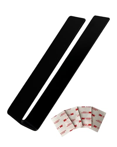 Gedotec Handtuchhalter Schwarz selbstklebend | Badetuchhalter aus Edelstahl | Handtuchhalter ohne Bohren mit 3M-Klebeband | Länge 220 mm | Handtuchstange rostfrei | Handtuchhalter Wand 3 kg Tragkraft von Gedotec