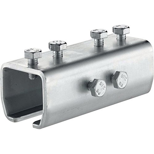 Gedotec Helm Agrar Verbindungsmuffe 1503 Befestigung für Rollapparat Schiebetür & Tor | Muffe für Profil 500 | MADE IN GERMANY | Stahl blau verzinkt | 1 Stück - Verbindungsstück für Woelm Laufschienen von Gedotec