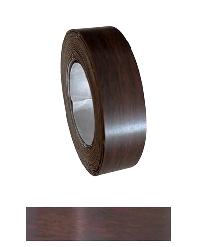 Gedotec Kantenumleimer selbstklebend | 1 Stück | 18 mm x 5 m | 348 - Walnuss Dunkel | TAPE | Holzfurnier in verschiedenen Dekoren | Melaminkanten-Band zum Kleben | Möbelkanten-Band | Melaminkanten von Gedotec