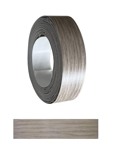 Gedotec Kantenumleimer selbstklebend | 1 Stück | 18 mm x 5 m | 375 - Eiche Grau Craft | TAPE | Holzfurnier in verschiedenen Dekoren | Melaminkanten-Band zum Kleben | Möbelkanten-Band | Melaminkanten von Gedotec