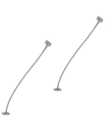 Gedotec Klappen-Halterung für Möbel-Türen | 2 Stück - Klappenbeschlag für Kleider-Schrank Klappenhalter Küche - H3951 | Halterung Kunststoff silber | 200 mm | Klappenseil für Schranktüren & Bar-Fächer Gedotec Klappen-Halterung für Möbel-Türen | 2 Stück - Klappenbeschlag für Kleider-Schrank Klappenhalter Küche - H3951 | Halterung Kunststoff silber | 200 mm | Klappenseil für Schranktüren & Bar-Fächer von Gedotec