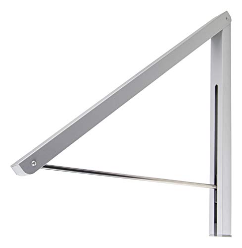 Gedotec Klapphaken OVY Aluminium Silber matt poliert - klappbar | 1 Stück Aufbau-Haken - Länge 330 mm | Kleiderhaken optimal für Bäder etc. - Wandhalterung | Garderobenhaltung Kleideraufhänger von Gedotec