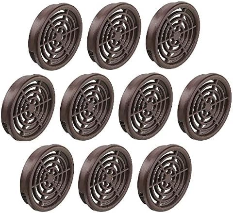 Gedotec Lüftungsgitter rund zur Entlüftung | 10 Stück Abluft-Gitter braun 60 mm | Innen und Außen | BREATHE | Luftrosette perforiert flach aus Kunststoff | zum Einlassen und Nageln | Belüftungsgitter Gedotec Lüftungsgitter rund zur Entlüftung | 10 Stück Abluft-Gitter braun 60 mm | Innen und Außen | BREATHE | Luftrosette perforiert flach aus Kunststoff | zum Einlassen und Nageln | Belüftungsgitter von Gedotec