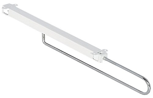 Gedotec Metall Kleiderbügelhalter ausziehbar Kleiderbügel-Auszug für Unterboden & Fachboden - Comfort | Garderoben-Auszug 350 mm | Stahl weiß - verchromt | 1 Stück - Garderoben-Halter Kleider-Schrank Gedotec Metall Kleiderbügelhalter ausziehbar Kleiderbügel-Auszug für Unterboden & Fachboden - Comfort | Garderoben-Auszug 350 mm | Stahl weiß - verchromt | 1 Stück - Garderoben-Halter Kleider-Schrank von Gedotec
