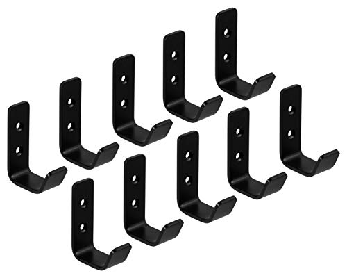 Gedotec Moderner Garderobenhaken Edelstahl Kleiderhaken schwarz matt - SANDRA klein | Mantelhaken für Wand-Montage | Haken 52 x 10 mm | 10 Stück - Design Wandhaken Aufhänger inkl. Befestigungsmaterial Gedotec Moderner Garderobenhaken Edelstahl Kleiderhaken schwarz matt - SANDRA klein | Mantelhaken für Wand-Montage | Haken 52 x 10 mm | 10 Stück - Design Wandhaken Aufhänger inkl. Befestigungsmaterial von Gedotec