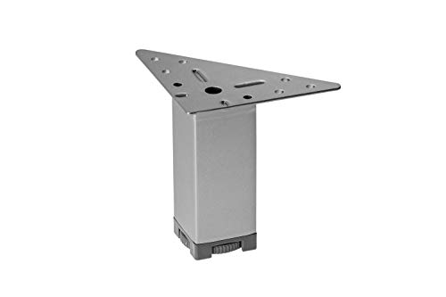 GedoTec Moderner Möbelfüße höhen-Verstellbarer - Marie | Höhe 100 mm | Metall Sofa-Fuß mit Regulierschraube | Schrankfuß Chrom matt | 4 Stück - Design Sockelfüße Silber mit Dreieck-Anschraubplatte GedoTec Moderner Möbelfüße höhen-Verstellbarer - Marie | Höhe 100 mm | Metall Sofa-Fuß mit Regulierschraube | Schrankfuß Chrom matt | 4 Stück - Design Sockelfüße Silber mit Dreieck-Anschraubplatte von Gedotec