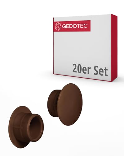 Gedotec Möbel-Abdeckkappen aus Kunststoff | 20 Stück Schrauben-Abdeckungen Dunkelbraun | H1117 | Endkappen für Schrauben-Bohrungen rund | Möbel-Kappen für Blindbohrung Ø 10 mm | Schraubenabdeckungen Gedotec Möbel-Abdeckkappen aus Kunststoff | 20 Stück Schrauben-Abdeckungen Dunkelbraun | H1117 | Endkappen für Schrauben-Bohrungen rund | Möbel-Kappen für Blindbohrung Ø 10 mm | Schraubenabdeckungen von Gedotec