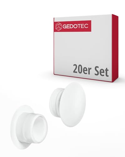 Gedotec Möbel-Abdeckkappen aus Kunststoff | 20 Stück Schrauben-Abdeckungen Weiß | H1117 | Endkappen für Schrauben-Bohrungen rund | Möbel-Kappen für Blindbohrung Ø 10 mm | Schraubenabdeckungen Gedotec Möbel-Abdeckkappen aus Kunststoff | 20 Stück Schrauben-Abdeckungen Weiß | H1117 | Endkappen für Schrauben-Bohrungen rund | Möbel-Kappen für Blindbohrung Ø 10 mm | Schraubenabdeckungen von Gedotec