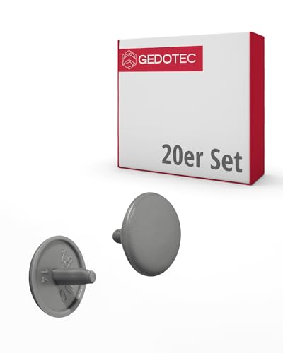 Gedotec Möbel-Abdeckkappen rund | 20 STK Schrauben-Kappen für Kopfloch-Bohrung PZ2 | H1115 | Abdeckungen Ø 12 x 2,5 mm | Verschluss-Stopfen Kunststoff staUbgrau | Endkappen für Bohrlöcher Gedotec Möbel-Abdeckkappen rund | 20 STK Schrauben-Kappen für Kopfloch-Bohrung PZ2 | H1115 | Abdeckungen Ø 12 x 2,5 mm | Verschluss-Stopfen Kunststoff staUbgrau | Endkappen für Bohrlöcher von Gedotec