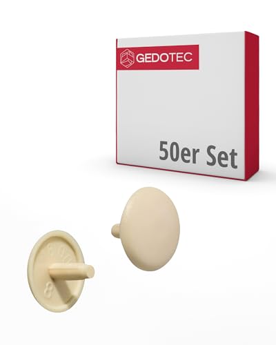 Gedotec Möbel-Abdeckkappen rund | 50 Stück - Schrauben-Kappen für Kopfloch-Bohrung PZ2 | H1115 | Abdeckungen Ø 12 x 2,5 mm | Verschluss-Stopfen Kunststoff beige | Endkappen für Bohrlöcher & Holz-Möbel Gedotec Möbel-Abdeckkappen rund | 50 Stück - Schrauben-Kappen für Kopfloch-Bohrung PZ2 | H1115 | Abdeckungen Ø 12 x 2,5 mm | Verschluss-Stopfen Kunststoff beige | Endkappen für Bohrlöcher & Holz-Möbel von Gedotec
