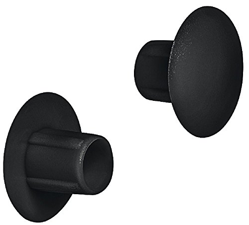 Gedotec Möbel-Abdeckkappen zum Einpressen Blindstopfen rund Schrauben-Abdeckungen schwarz - H1120 | Kappen-Ø 5 mm | für Blindbohrung | Made IN Germany | 100 Stück - Lochkappen für Bohrlöcher & Möbel von Gedotec