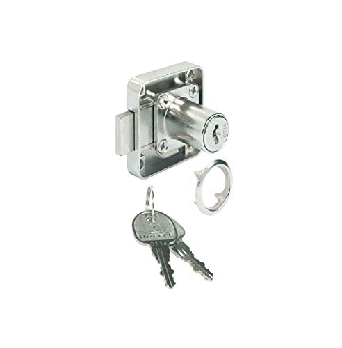 Gedotec Möbelschloss Zylinder Riegel-Schloss Schubladen & Schrank-Türen - H6111 | Kasten-Schloss mit Dornmaß 25 mm | Stahl vernickelt | Anschlag: rechts | 1 Set - Türschloss gleichschließend für Möbel Gedotec Möbelschloss Zylinder Riegel-Schloss Schubladen & Schrank-Türen - H6111 | Kasten-Schloss mit Dornmaß 25 mm | Stahl vernickelt | Anschlag: rechts | 1 Set - Türschloss gleichschließend für Möbel von Gedotec