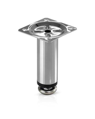 Gedotec Möbelfüße höhenverstellbar aus Metall | 1 Stück | Andy | Schrankfüße Chrom poliert | Füße für Möbel 100 mm | Möbelfuß Kratzfest | Kommodenfüße | Schrankfuß | Möbelbeine für Sofas und Schränke Gedotec Möbelfüße höhenverstellbar aus Metall | 1 Stück | Andy | Schrankfüße Chrom poliert | Füße für Möbel 100 mm | Möbelfuß Kratzfest | Kommodenfüße | Schrankfuß | Möbelbeine für Sofas und Schränke von Gedotec