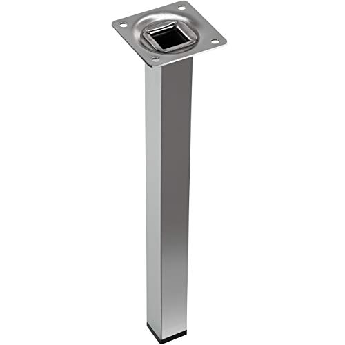 GedoTec Möbelfuss Chrom 250 mm Schrankfuß Tischbein mit schwarzem Kunststoffgleiter - H3917 | Stahlrohr-Füße Metall massiv | Sockelfüße verchromt poliert | 1 Stück - Stützfuß mit Anschraubplatte GedoTec Möbelfuss Chrom 250 mm Schrankfuß Tischbein mit schwarzem Kunststoffgleiter - H3917 | Stahlrohr-Füße Metall massiv | Sockelfüße verchromt poliert | 1 Stück - Stützfuß mit Anschraubplatte von Gedotec