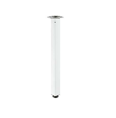 Gedotec Möbelfuß Metall weiß beschichtet Tischbein höhen-verstellbar +25 mm Tischfuß eckig - H1870 | Fuß mit Höhe: 705 mm | Tragkraft bis 100 kg | Profil 60 x 60 mm | 1 Stück - Möbel-Bein Schwerlast Gedotec Möbelfuß Metall weiß beschichtet Tischbein höhen-verstellbar +25 mm Tischfuß eckig - H1870 | Fuß mit Höhe: 705 mm | Tragkraft bis 100 kg | Profil 60 x 60 mm | 1 Stück - Möbel-Bein Schwerlast von Gedotec