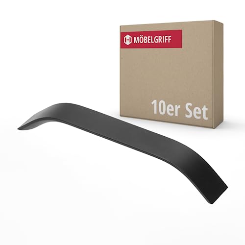 Gedotec Möbelgriff aus Aluminium | 10 Stück | Griffe für Küchenschränke inkl. Befestigungsmaterial | MAGIC | Möbelgriffe Schwarz matt mit BA 160 mm | Türgriffe für Schränke Gedotec Möbelgriff aus Aluminium | 10 Stück | Griffe für Küchenschränke inkl. Befestigungsmaterial | MAGIC | Möbelgriffe Schwarz matt mit BA 160 mm | Türgriffe für Schränke von Gedotec