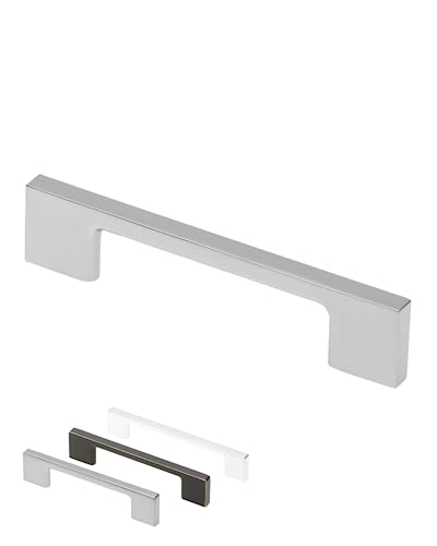 Gedotec Möbelgriff aus Vollmetall Chrom poliert mit BA 160 mm | Griffe für Küchenschränke inkl. Befestigungsmaterial | PALERMO | Möbelgriffe | Türgriffe für Schränke - Schrankgriffe von Gedotec