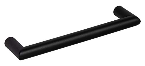 Gedotec Möbelgriff schwarz Schrankgriff 320 mm Türgriff Edelstahl Schublade - Leila Black | Relinggriff Ø 12 mm | Schubladengriff für Schranktüren & Küche | 1 Stück - Küchengriff Vintage mit Schrauben von Gedotec