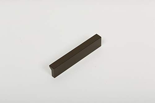 Gedotec Möbelgriffe aus Aluminium | 1 Stück Türgriffe für Schränke - Braun metallic inkl. Befestigungsmaterial | ANGLE 0077 | LA: 64 mm | Griffe für Küchenschränke Schrankgriffe Griffe Möbel von Gedotec