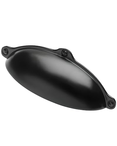 Gedotec Möbelgriffe aus Metall | 1 Stück Muschelgriff - Schwarz matt inkl. Befestigungsmaterial | ALEXANDRIA | 99,5 x 30 mm BA: 64 mm | Türgriffe für Schränke Griffe für Küchenschränke Griffe Möbel Gedotec Möbelgriffe aus Metall | 1 Stück Muschelgriff - Schwarz matt inkl. Befestigungsmaterial | ALEXANDRIA | 99,5 x 30 mm BA: 64 mm | Türgriffe für Schränke Griffe für Küchenschränke Griffe Möbel von Gedotec