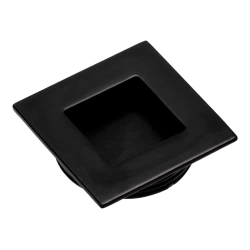 Gedotec Möbelgriffe aus Metall | 1 Stück Muschelgriff - Schwarz matt inkl. Befestigungsmaterial | DIANA | 40 x 40 mm | Türgriffe für Schränke Griffe für Küchenschränke Griffe Möbel von Gedotec