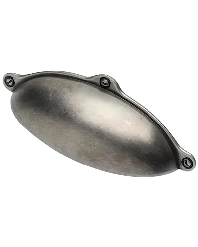 Gedotec Möbelgriffe aus Metall | 1 Stück Muschelgriff - Silber antik inkl. Befestigungsmaterial | ALEXANDRIA | 99,5 x 30 mm BA: 64 mm | Türgriffe für Schränke Griffe für Küchenschränke Griffe Möbel Gedotec Möbelgriffe aus Metall | 1 Stück Muschelgriff - Silber antik inkl. Befestigungsmaterial | ALEXANDRIA | 99,5 x 30 mm BA: 64 mm | Türgriffe für Schränke Griffe für Küchenschränke Griffe Möbel von Gedotec