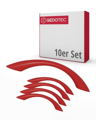 Gedotec Möbelgriffe für Kinderzimmer | Bohrabstand 96 mm | Farbe Rot | 10 Stück | Schubladengriffe Kunststoff | COLOUR | Türgriffe bunt | Möbelgriffe Kinder | schmale Griffe Möbel | Türgriffe Schrank Gedotec Möbelgriffe für Kinderzimmer | Bohrabstand 96 mm | Farbe Rot | 10 Stück | Schubladengriffe Kunststoff | COLOUR | Türgriffe bunt | Möbelgriffe Kinder | schmale Griffe Möbel | Türgriffe Schrank von Gedotec