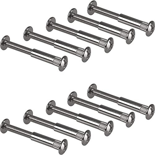 Gedotec Möbelschrauben M6 | 100 Stück - Hülsenschrauben | Verbinder Stahl vernickelt | Holzdicke 32-42 mm | Möbelverbinder Schrankverbinder Kreuzschlitz PZ2 und Flachklinge | Schrauben + Hülsenmutter Gedotec Möbelschrauben M6 | 100 Stück - Hülsenschrauben | Verbinder Stahl vernickelt | Holzdicke 32-42 mm | Möbelverbinder Schrankverbinder Kreuzschlitz PZ2 und Flachklinge | Schrauben + Hülsenmutter von Gedotec