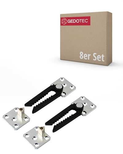 Gedotec Möbelverbinder Polster-Möbel Couch-Verbinder - TYP DA | Halterung zum Einhängen | Metall verzinkt | Schnapp-Verbinder Beschlag für Betten - Tische uvm. | 8 Stück - Sofa-Verbinder Befestigung Gedotec Möbelverbinder Polster-Möbel Couch-Verbinder - TYP DA | Halterung zum Einhängen | Metall verzinkt | Schnapp-Verbinder Beschlag für Betten - Tische uvm. | 8 Stück - Sofa-Verbinder Befestigung von Gedotec