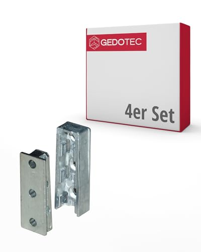 Gedotec Möbelverbinder verdeckt Korpusverbinder SOLID Bettverbinder aus Metall | Einhänge-Verbinder Beschlag für Betten, Möbel & Metallbau | Tragkraft bis 250 kg | 4 Set - Holzverbinder von Gedotec