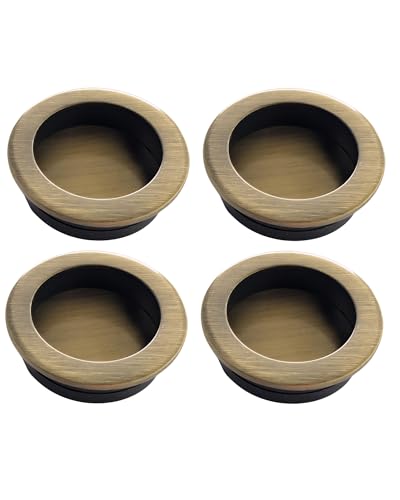 Gedotec Muschelgriff versenkt | Bronze | Einlassgriff aus Metall | Ø 35 mm Bohrung | 4 Stück | moderne Griffmuschel zum Einlassen | Muldengriff MA35 | Griff rund 40 mm | Griffmuschel Schiebetür Gedotec Muschelgriff versenkt | Bronze | Einlassgriff aus Metall | Ø 35 mm Bohrung | 4 Stück | moderne Griffmuschel zum Einlassen | Muldengriff MA35 | Griff rund 40 mm | Griffmuschel Schiebetür von Gedotec