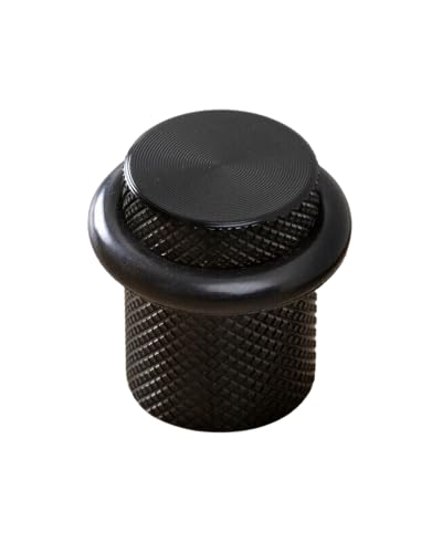 Gedotec Premium Türstopper Boden - Aluminium | GRAF | 1 Stück Designer Tür Stopper schwarz matt | Türpuffer D: 27 mm zum Schrauben | inklusive Befestigungsmaterial | Türstopper von Gedotec