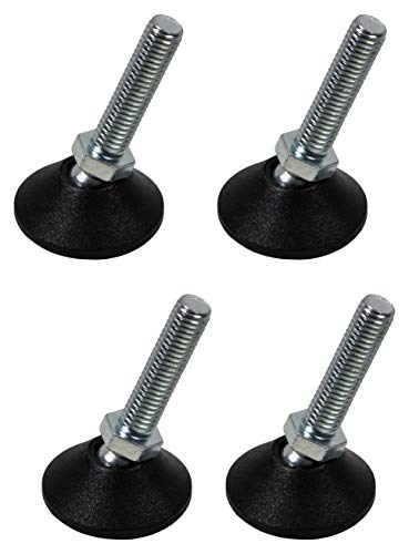 Gedotec Regulierschraube M8 x 33 mm | 4 Stück - Verstellschraube Schwerlast Stellschrauben für Tischbeine & Möbelfüße | Metall verzinkt | Möbel-Stellfüße MADE IN GERMANY | Verstellfüße mit Kugelgelenk von Gedotec