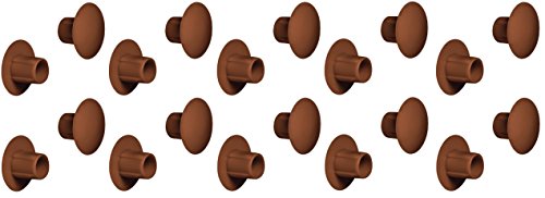 Gedotec Rohrstopfen rund Lamellenstopfen zum Eindrücken | Möbel-Abdeckkappen Kunststoff braun - H1114 | Kappen-Ø 5 mm | Made IN Germany | 20 Stück - Loch-Abdeckungen für Schrauben & Holz-Bohrlöcher von Gedotec