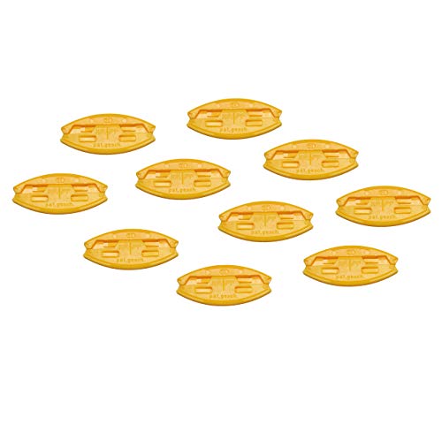 Gedotec Schiebeverbinder Möbel-Bau Möbelverbinder Verbindungsplättchen Holz-Verbinder - SUNNY | Kunststoff gelb | MADE IN GERMANY | 10 Stück - Flachdübel für Möbel-Montage & Schränke - Bettverbinder von Gedotec