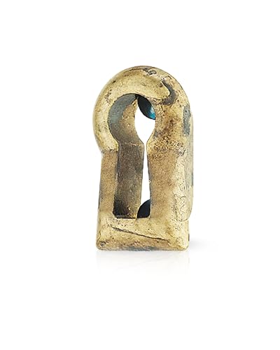 Gedotec Schlüsselbuchse Messing Schlüsselschild Antik für Plättchenbefestigung - H7415 | Messing braun durchgerieben | Schlüssel-Rosette zum Einlassen | 1 Stück - Abdeckung für Möbel-Schränke von Gedotec