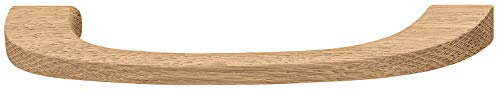Gedotec Schrankgriff Eiche Möbelgriff Holz Bogengriff Küche - Gum | Lochabstand 160 mm | Vollholz massiv | Holzgriff für Schubladen & Schranktür | 1 Stück - Kommoden-Griff mit Befestigungsmaterial von Gedotec
