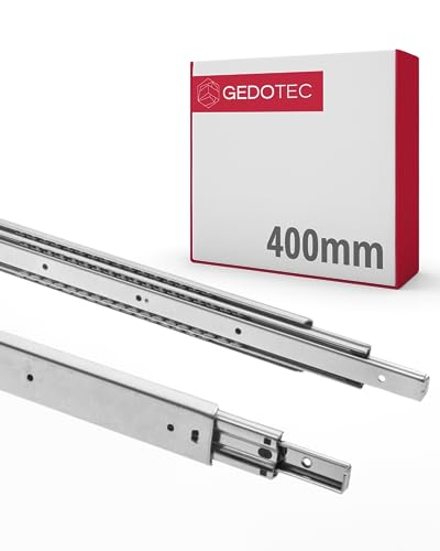 Gedotec Schubladen Auszugsschienen mit Kugelführung VOLLAUSZUG | STRONG | 1 Paar - Schubladenschienen aus Stahl Rollenauszug - Teleskopschienen 400 mm | Schienensystem Verzinkt | Tragkraft 100 kg Gedotec Schubladen Auszugsschienen mit Kugelführung VOLLAUSZUG | STRONG | 1 Paar - Schubladenschienen aus Stahl Rollenauszug - Teleskopschienen 400 mm | Schienensystem Verzinkt | Tragkraft 100 kg von Gedotec