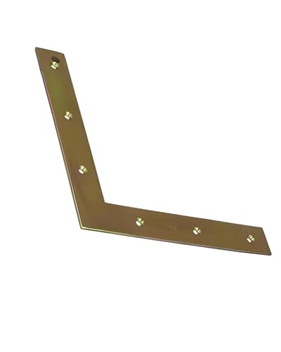 Gedotec Schwerlast Eckverbinder Metall 90° | 1 Stk Winkeleisen 250x250x2,5 mm | flache Winkel zum Verbinden und Verstärken | Möbelwinkel Bauwinkel flach Metall Winkel Metallwinkel 90 Grad Winkel von Gedotec