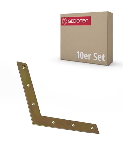 Gedotec Schwerlast Eckverbinder Metall 90° | 10 Stk Winkeleisen 200x200x2,5 mm | flache Winkel zum Verbinden und Verstärken | Möbelwinkel Bauwinkel flach Metall Winkel Metallwinkel 90 Grad Winkel Gedotec Schwerlast Eckverbinder Metall 90° | 10 Stk Winkeleisen 200x200x2,5 mm | flache Winkel zum Verbinden und Verstärken | Möbelwinkel Bauwinkel flach Metall Winkel Metallwinkel 90 Grad Winkel von Gedotec