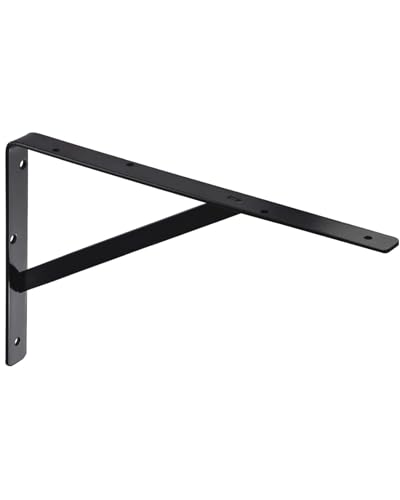 Gedotec Schwerlastwinkel ATHENA 1 Stück Regalwinkel I Tiefe 400 mm I Schwerlastkonsole Schwarz I Wandhalterung Regal Tragkraft 300 kg I Winkel Metall massiv | Regalträger | Wandmontage Konsole von Gedotec
