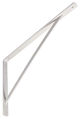 Gedotec Schwerlast-Konsole Metall Regalträger Winkel-Konsole weiß matt | 500 x 330 x 20 mm | Schwerlastträger Tragkraft 200 kg | Regalhalter Stahl massiv | 1 Stück - Regalkonsole für die Wandmontage von Gedotec