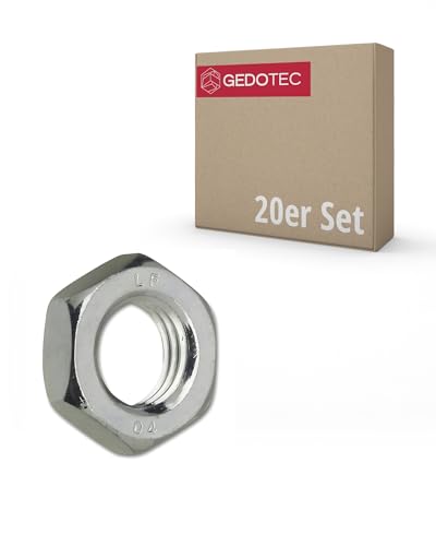 Gedotec Sechskantmutter flach ISO 4035 | M16 | 20 Stück | verzinkter Stahl | Sicherungsmutter, Selbstsichernd, Kontermutter, Klemmutter | Maschinenbau, Konstruktion Gedotec Sechskantmutter flach ISO 4035 | M16 | 20 Stück | verzinkter Stahl | Sicherungsmutter, Selbstsichernd, Kontermutter, Klemmutter | Maschinenbau, Konstruktion von Gedotec
