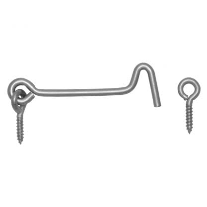 Gedotec Sturmhaken mit Öse zum eindrehen | 4 Stück Sturmhaken klein 60 mm | Tür Haken Schloss - silber verzinkt | Fensterhaken mit Haken Öse Kabinenhaken Reisetürverriegelung für Camper Wohnwagen Gedotec Sturmhaken mit Öse zum eindrehen | 4 Stück Sturmhaken klein 60 mm | Tür Haken Schloss - silber verzinkt | Fensterhaken mit Haken Öse Kabinenhaken Reisetürverriegelung für Camper Wohnwagen von Gedotec